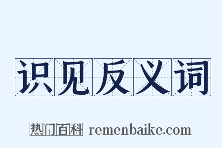 识见反义词是什么意思的图片